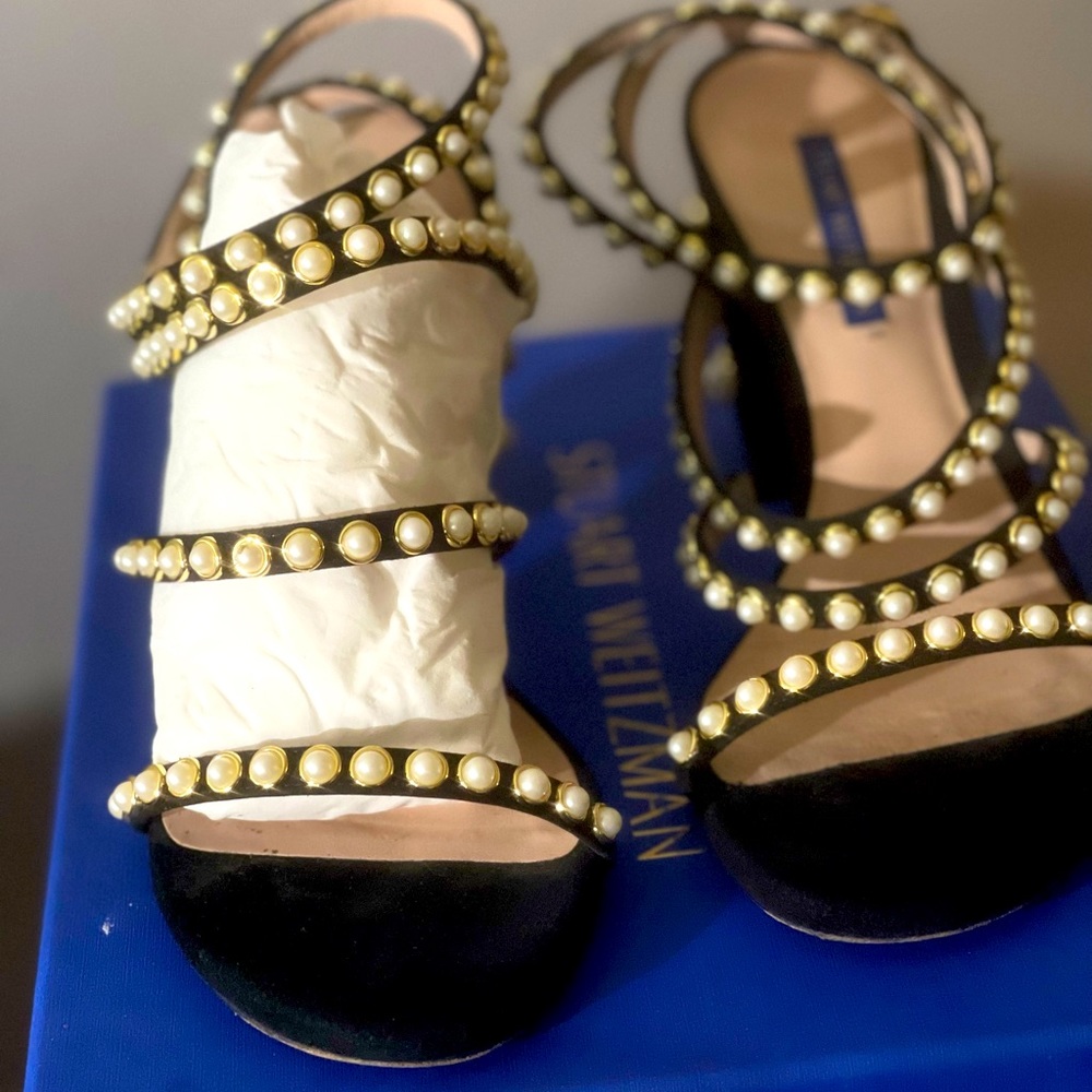 Black pearl suede Stuart Weitzman